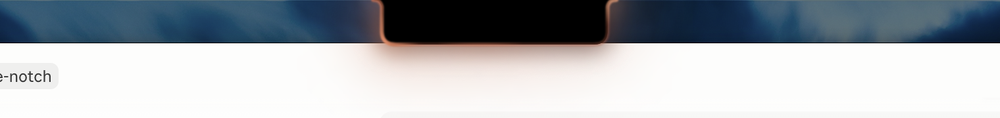 The notch glowing while Claude works