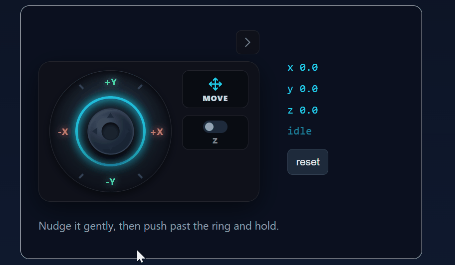 advance joystick in action
