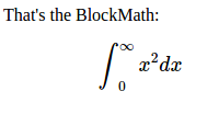 Block math