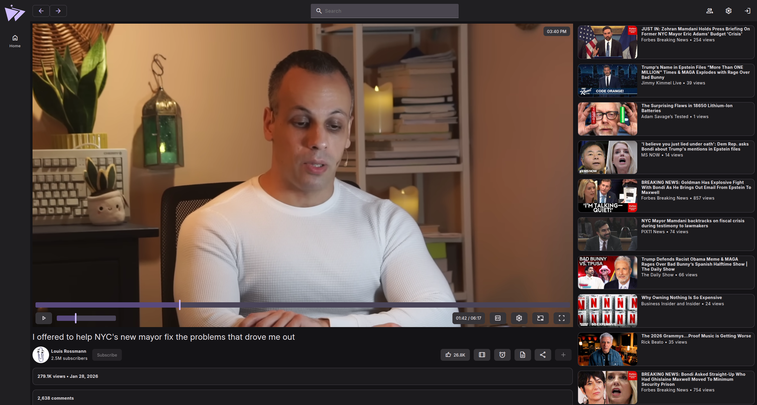 Preview of player