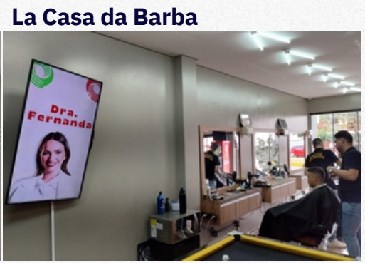 [Mídia indoor na La Casa da Barba]