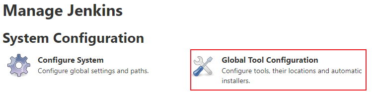 global tools configuration