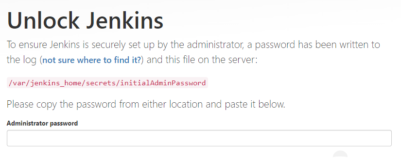 unlock jenkins page