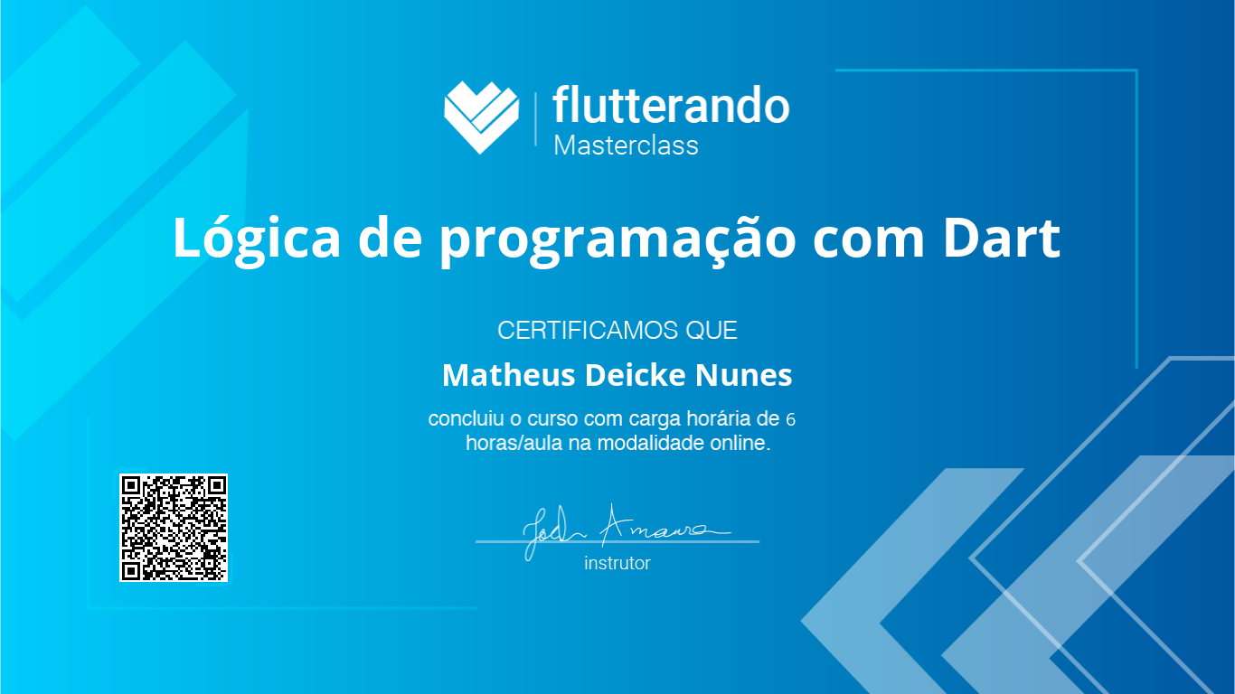Matheus Deicke Nunes - Software Developer | Dart | Flutter | LinkedIn