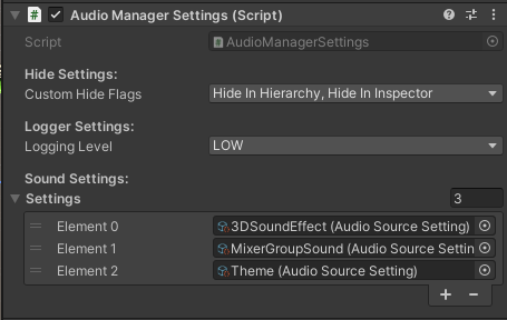 Image of AudioManager script