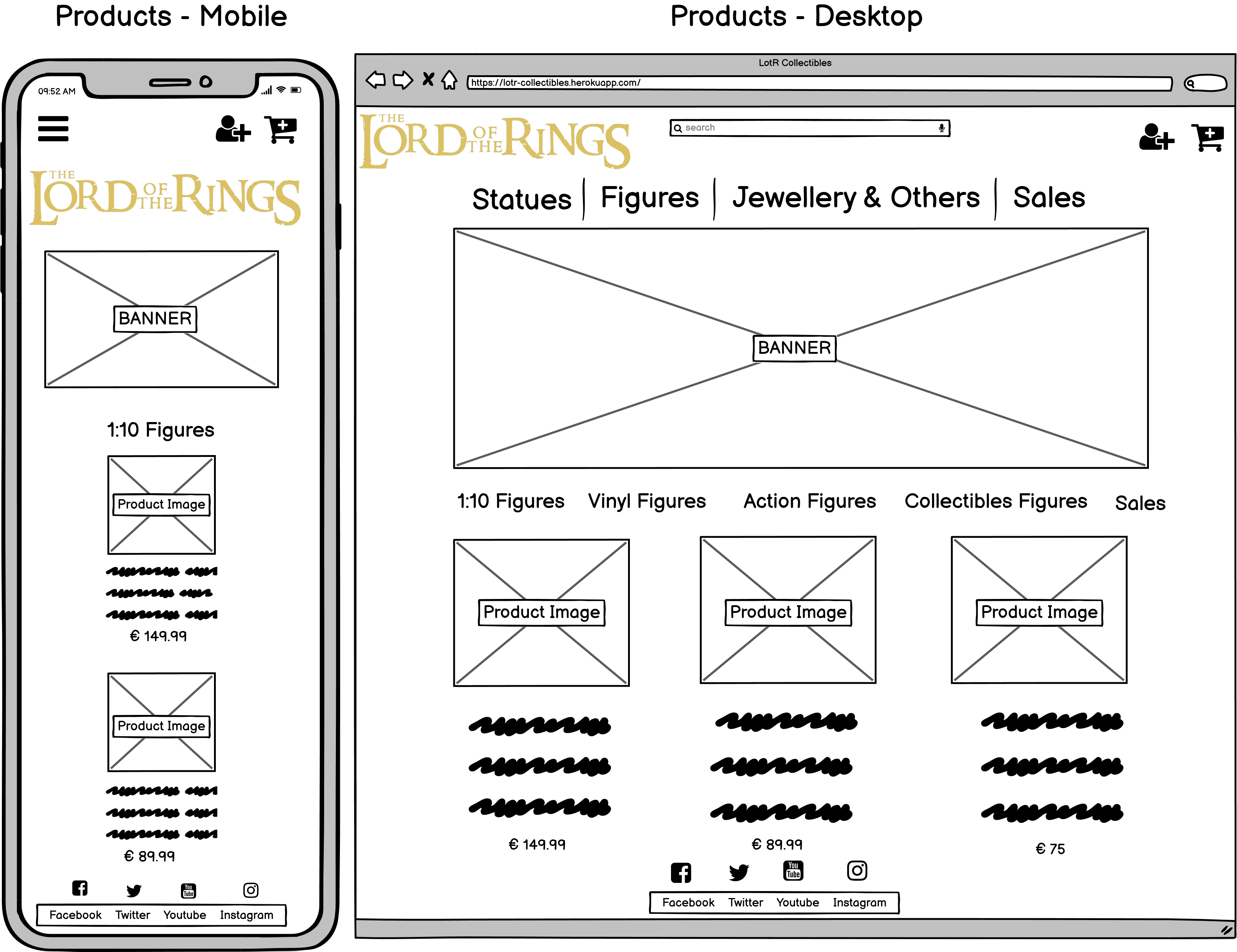 Wireframe: Products