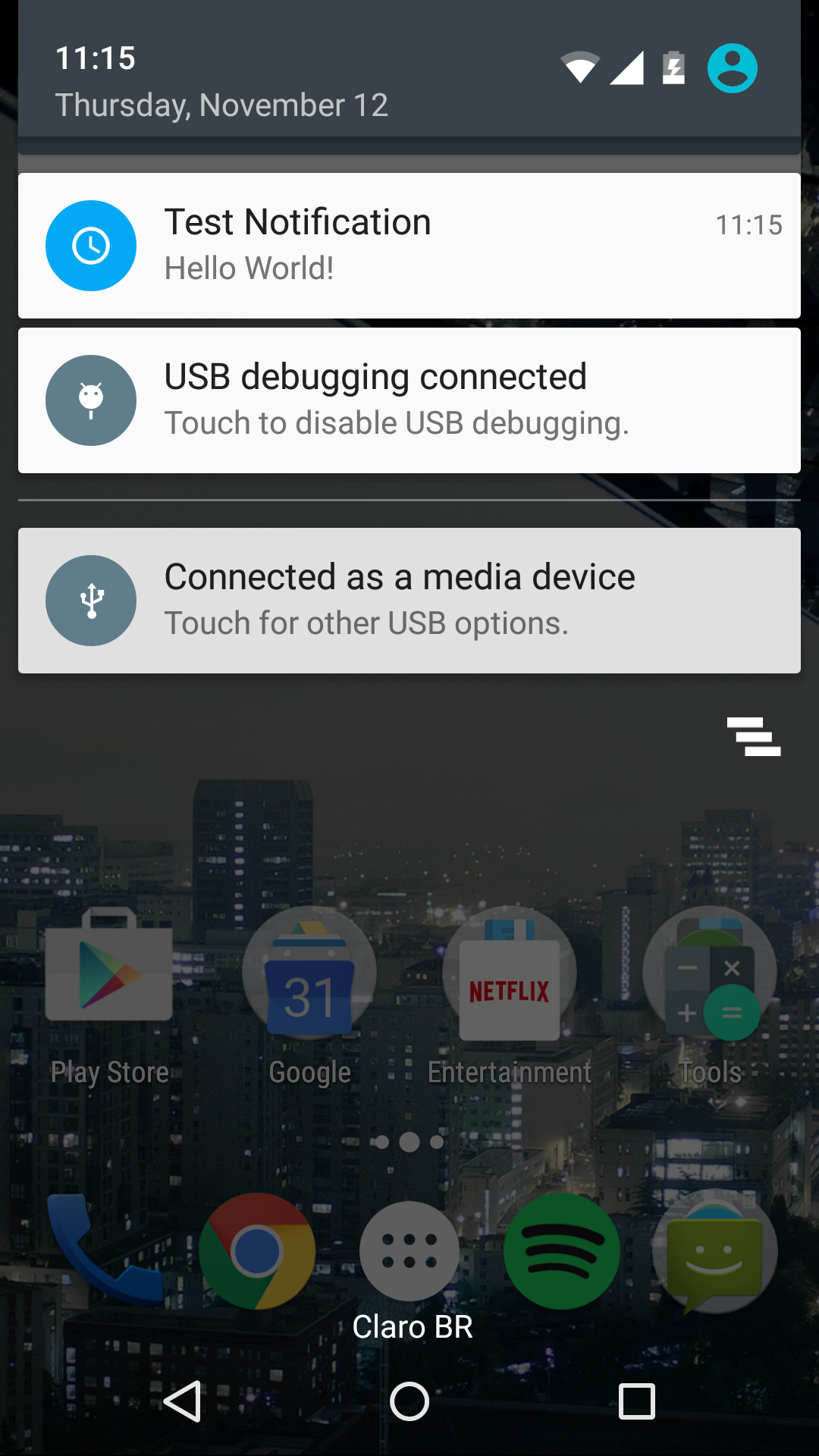 Notification on Device