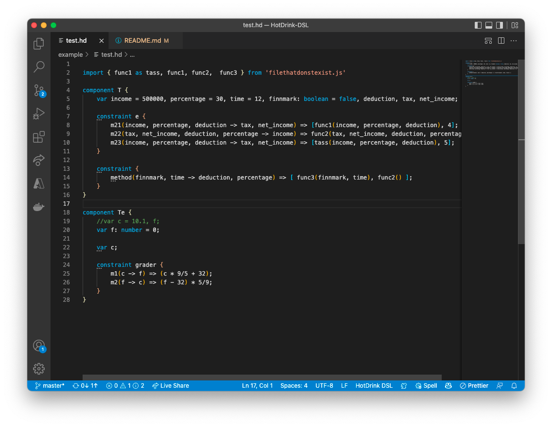 Picture of the syntax highlighted code