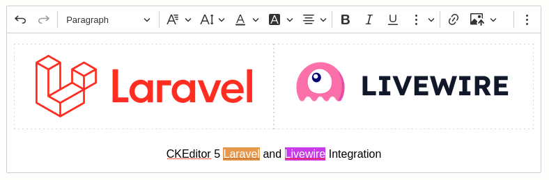 CKEditor 5 Classic Editor in Laravel Livewire application