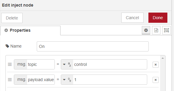 Control Inject Node