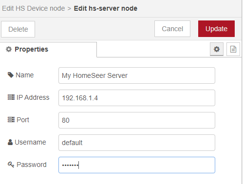 HS Server Configuration