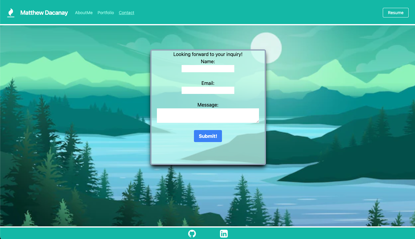 Contact Page Screenshot