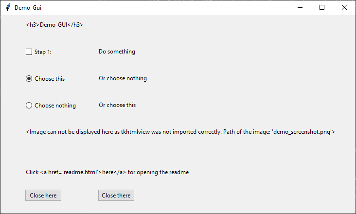 Demo GUI without tkhtmlview installed