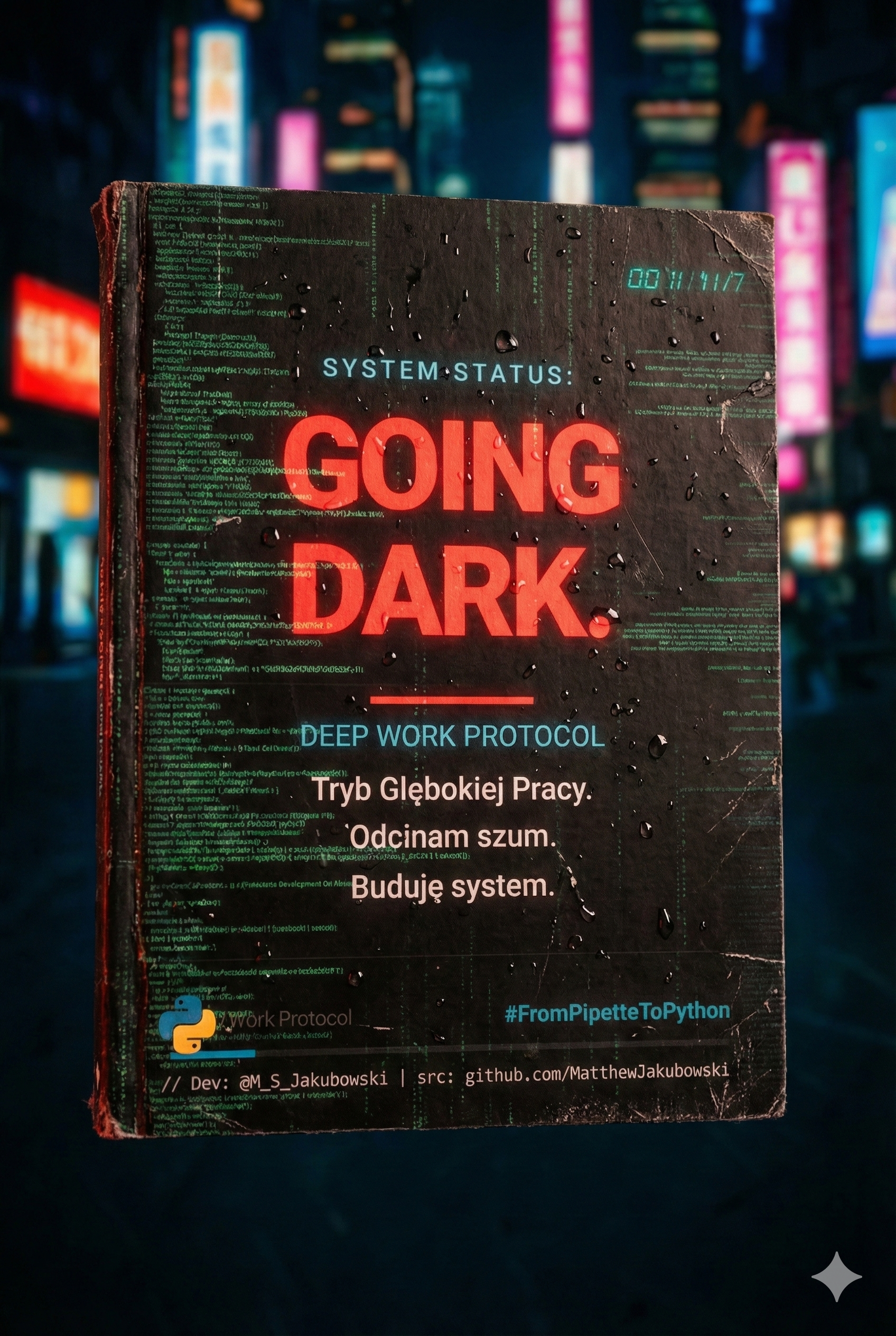 System Status: Going Dark. Deep Work Protocol.