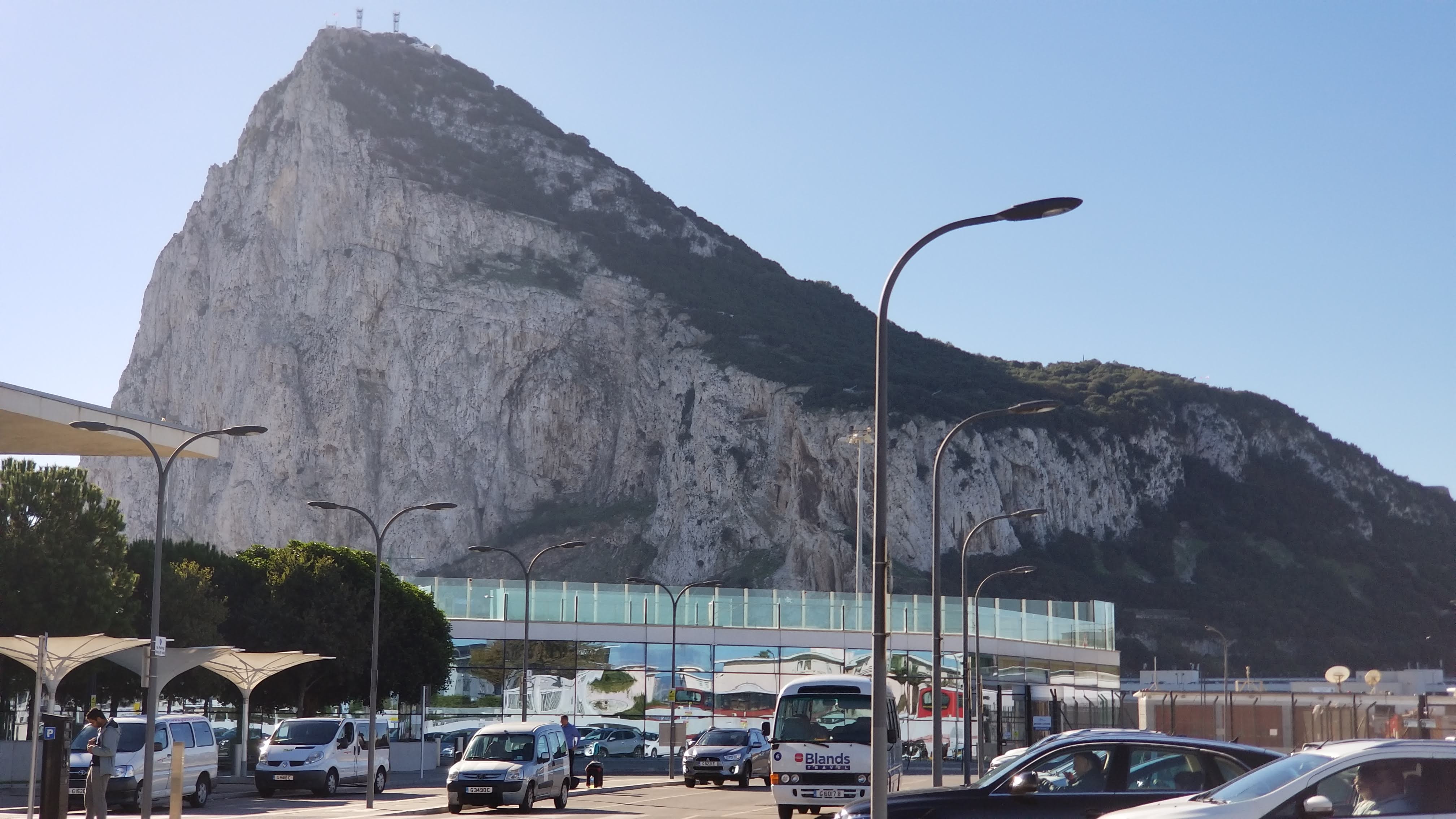 Gibraltar seen from the airport