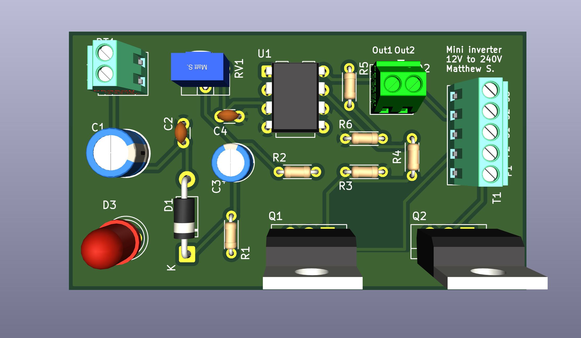 DC-to-AC-push pull inverter, from the project README