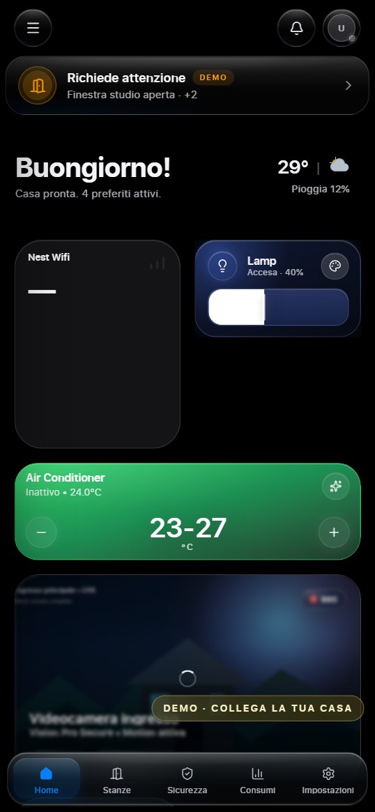 Domus UI on a smartphone