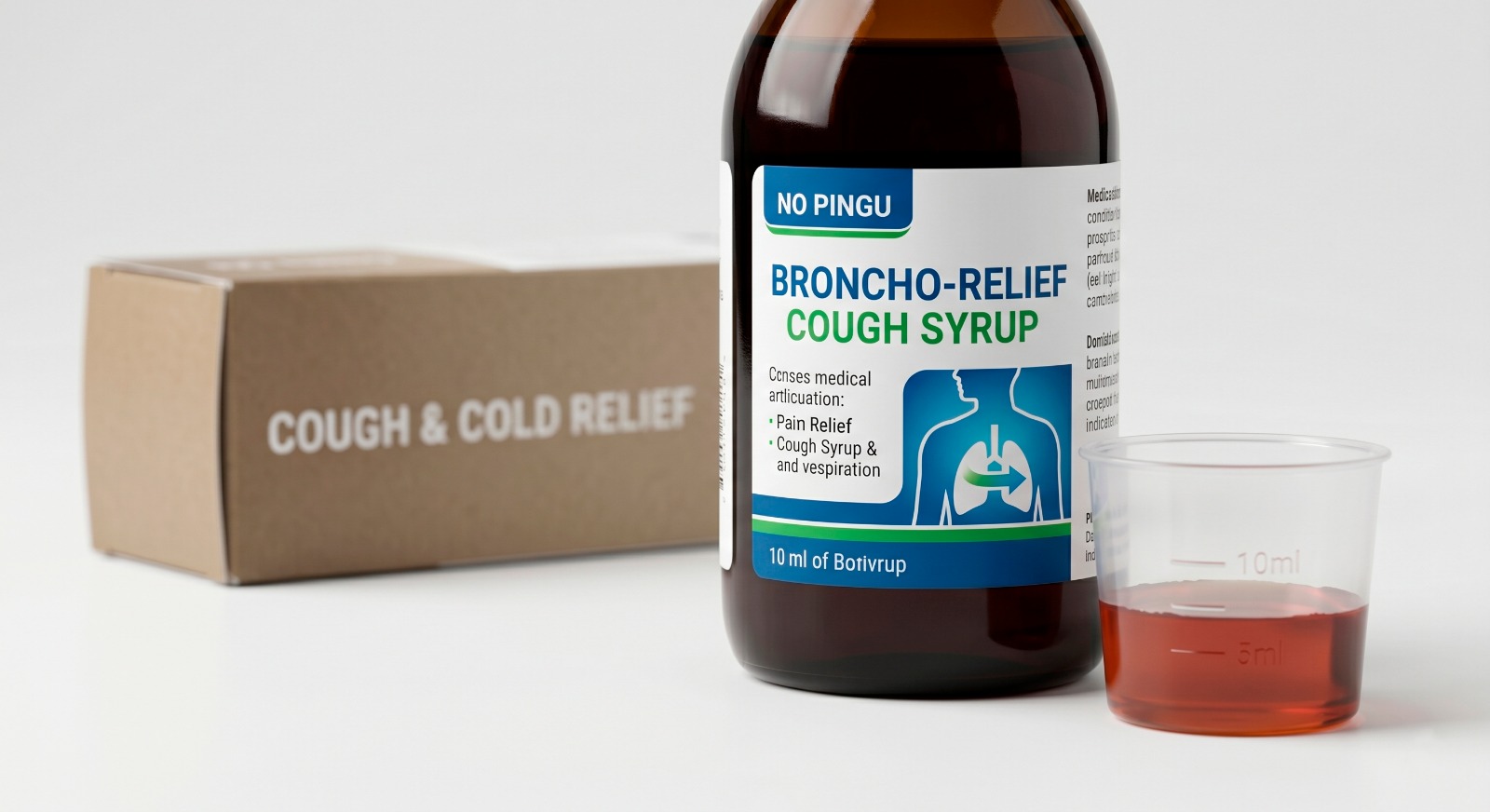 A bottle of cough syrup