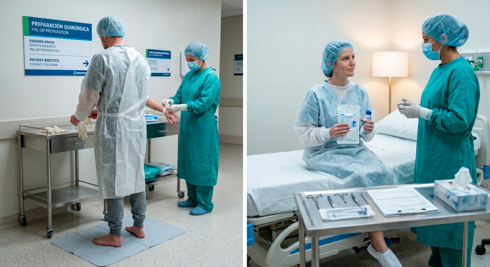 Patient preparing to undergo surgery