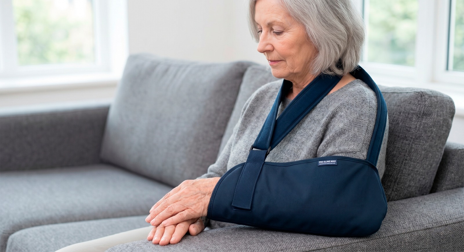 An arm sling for supporting an injured arm