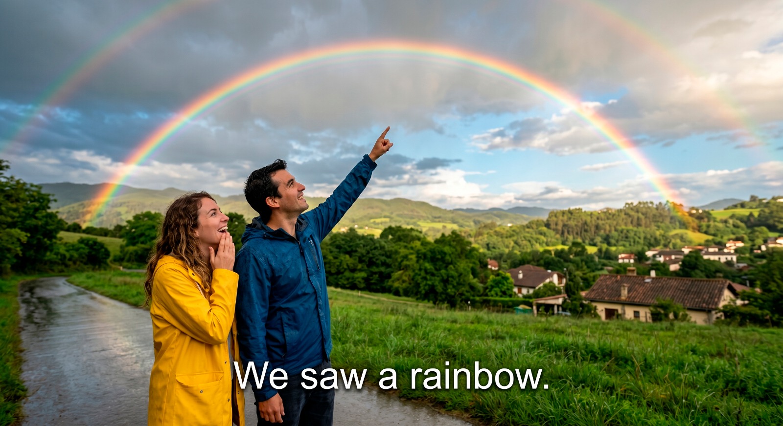 We saw a rainbow example graphic