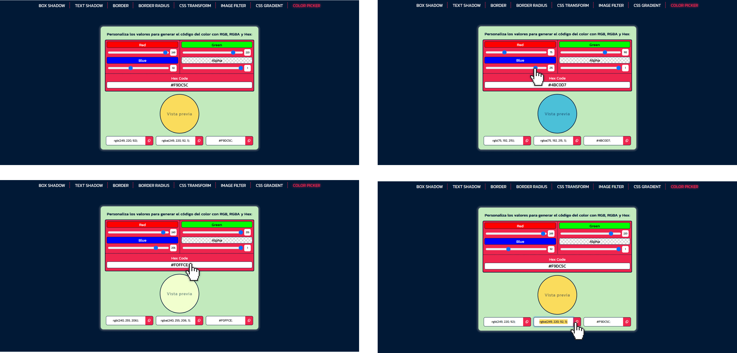 HTML para la estructuración, JavaScript para la funcionalidad, SCSS y el 
                framework Bootstrap para los estilos, el módulo gh-pages de npm para la publicación del sitio en GitHub Pages.