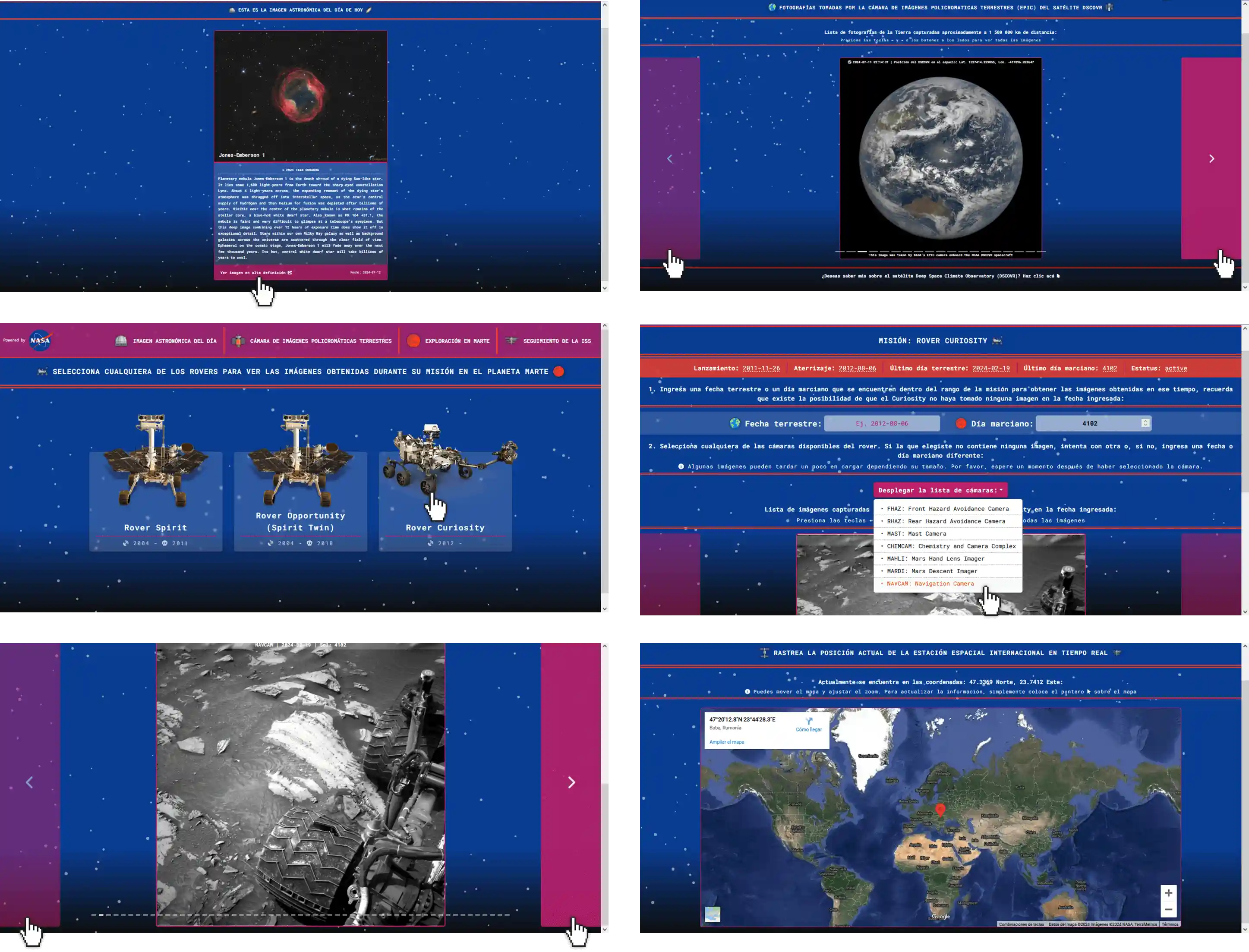 Hecho con el Framework Angular y el 
                lenguaje TypeScript, HTML para la estructuración, SCSS y los frameworks Bootstrap y Materialize para los estilos, el servicio Firebase Hosting para 
                la publicación del sitio - Catálogo de APIs gratuitas de la NASA (https://api.nasa.gov).