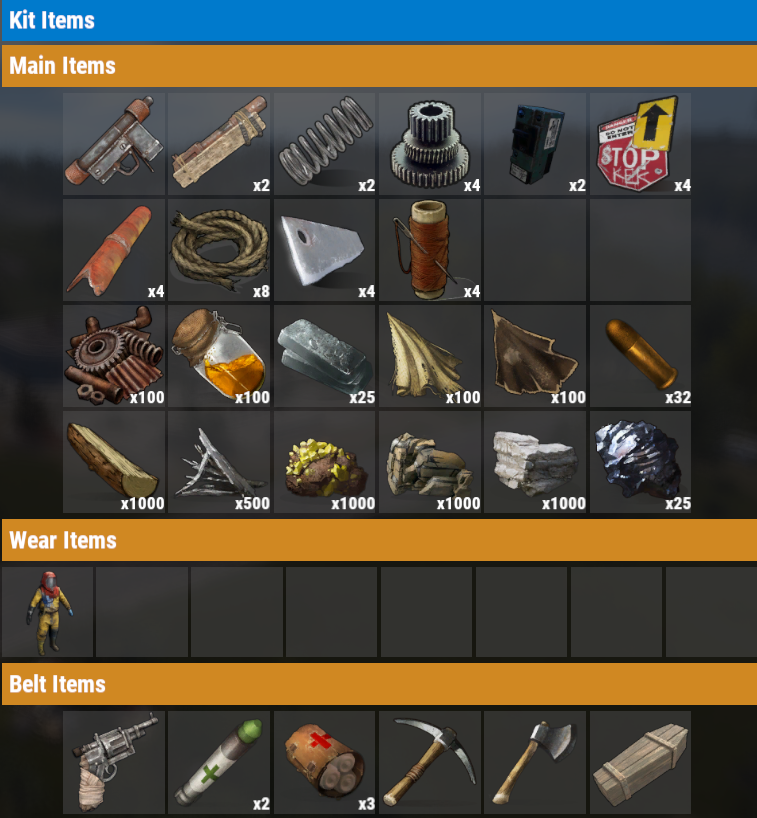 Associate kit contents