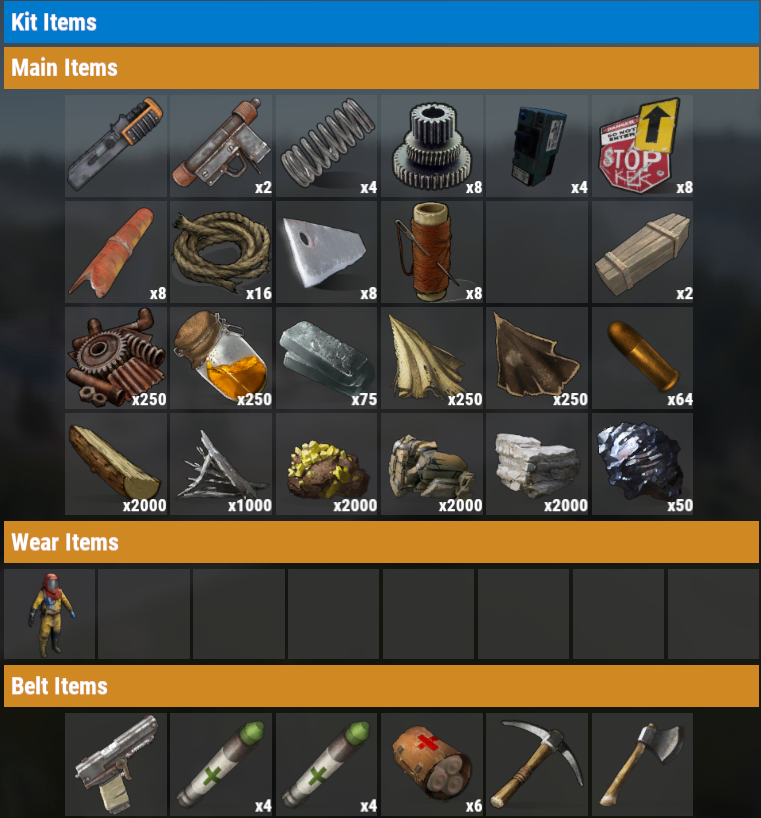 Manager kit contents