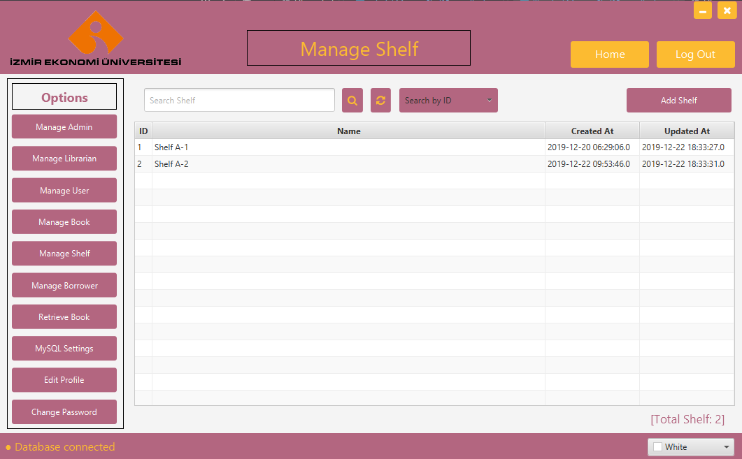 Manage Shelf