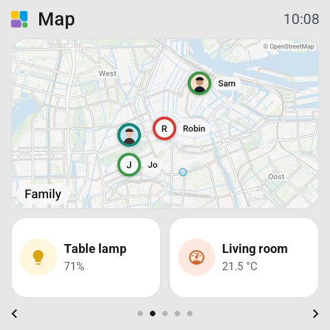 A map tile with two people around home