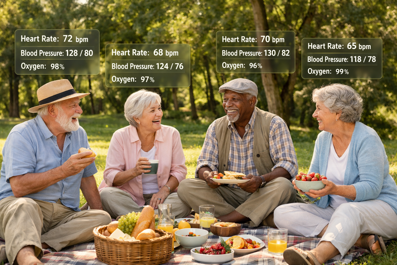 Seniors enjoying community health and wellness