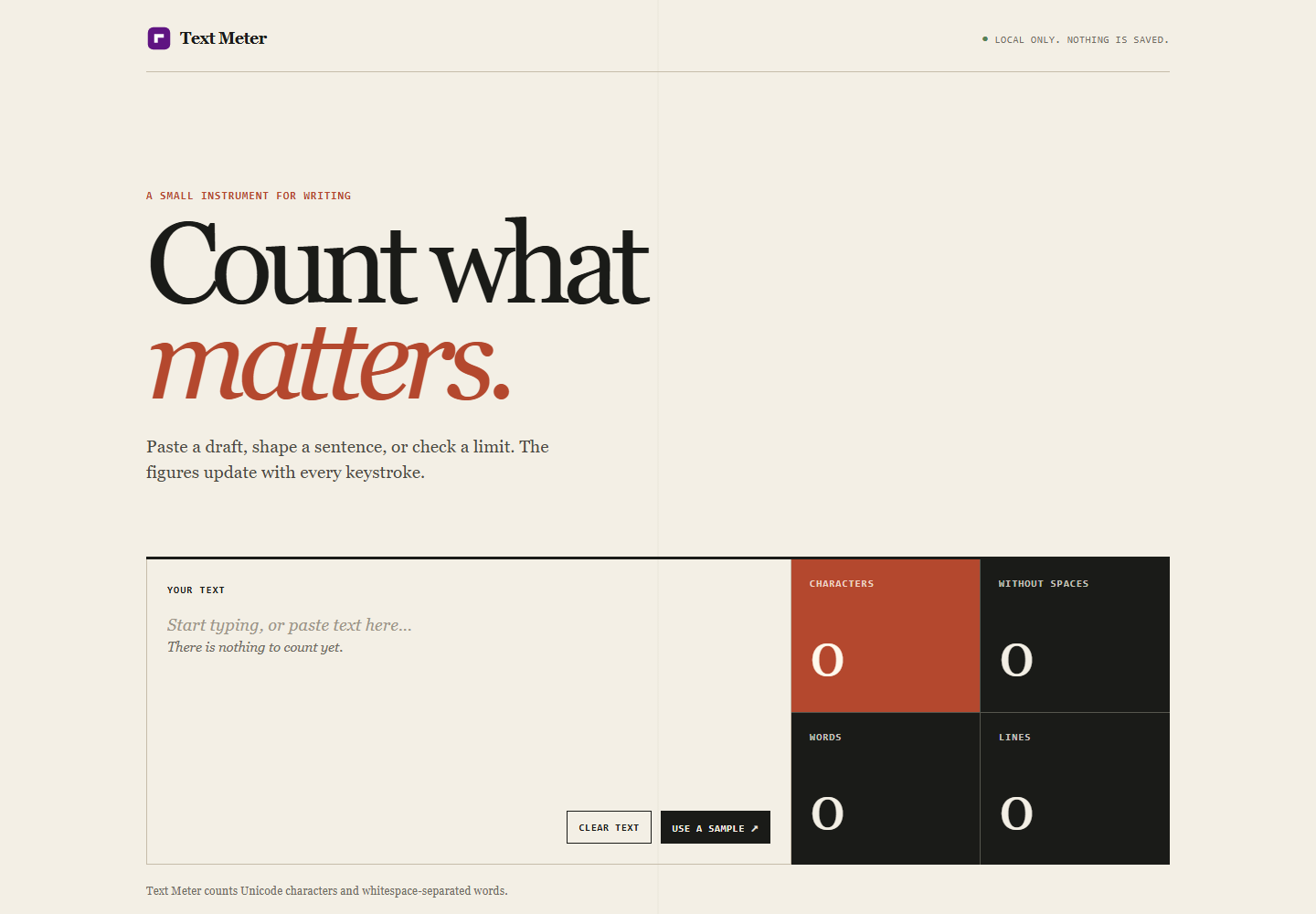 Text Meter