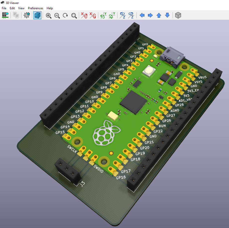 Rasperry Pi Pico mechanical specification