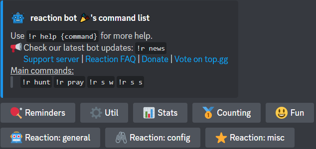 Ajouter le bot Discord reaction bot 🎉 La liste de bots Discord n ° 1. 