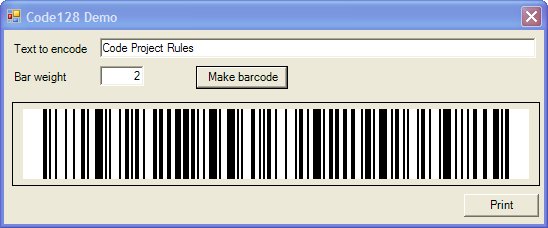 GenCode128 - A Code128 Barcode Generator