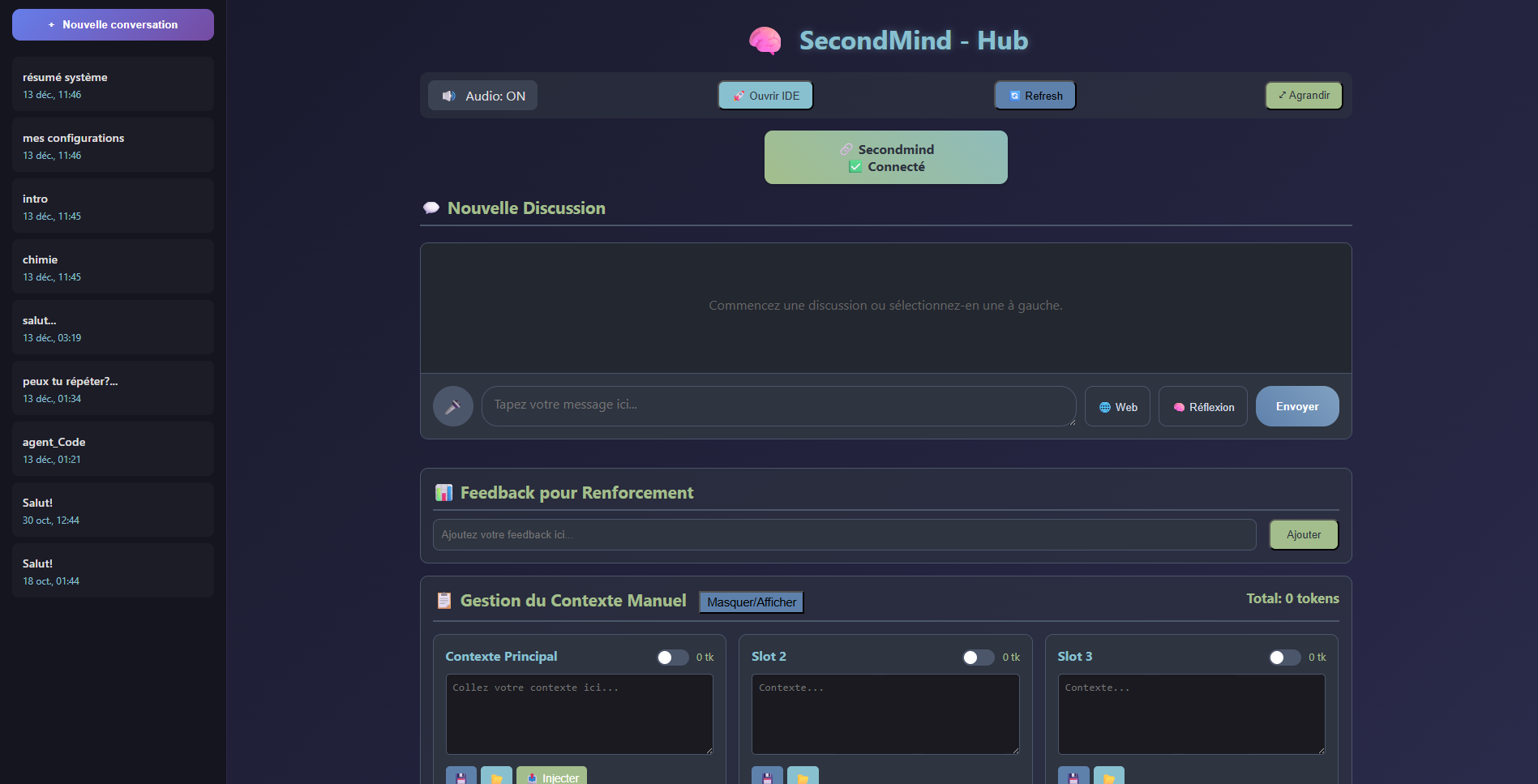 SecondMind chat interface screenshot