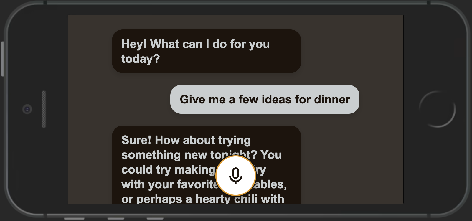 An accessible voice assistant conversation