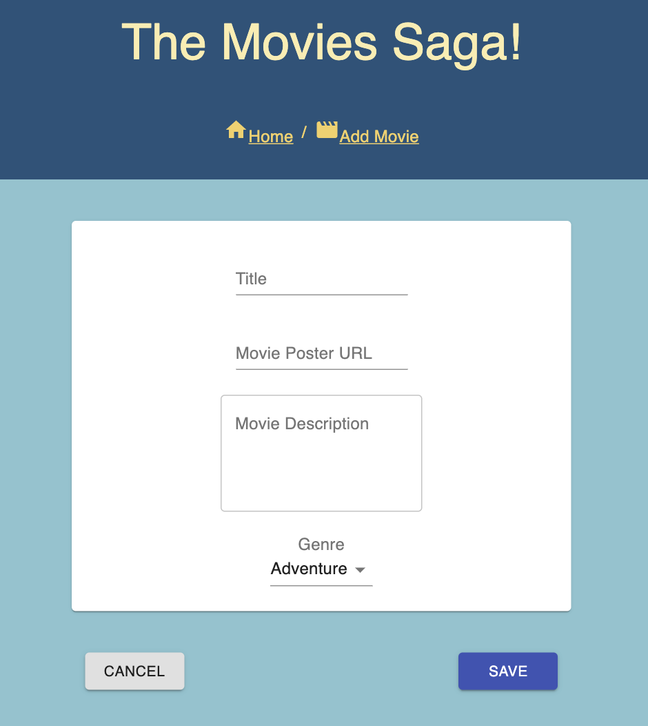 Add Movie Page