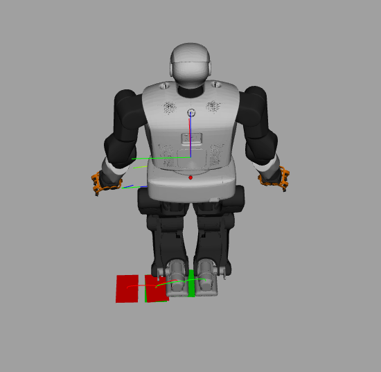 Example with the goal state on the left of the circle, leading to a sideway motion.