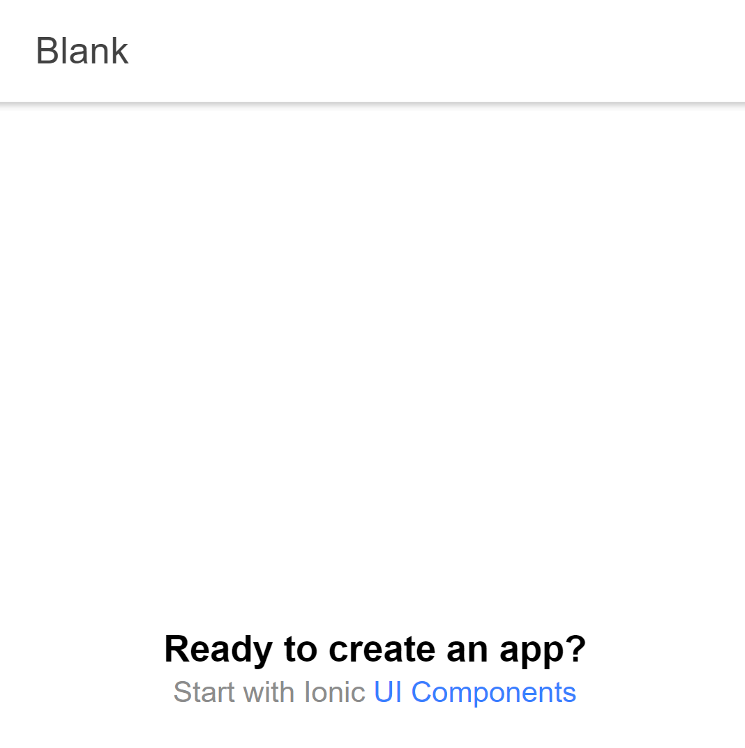 Serving the blank app