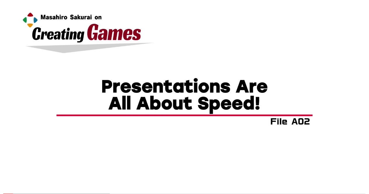 20221106 - Presentation Are All About Speed