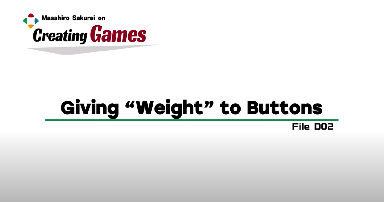 20221225 - Giving “Weight” to Buttons