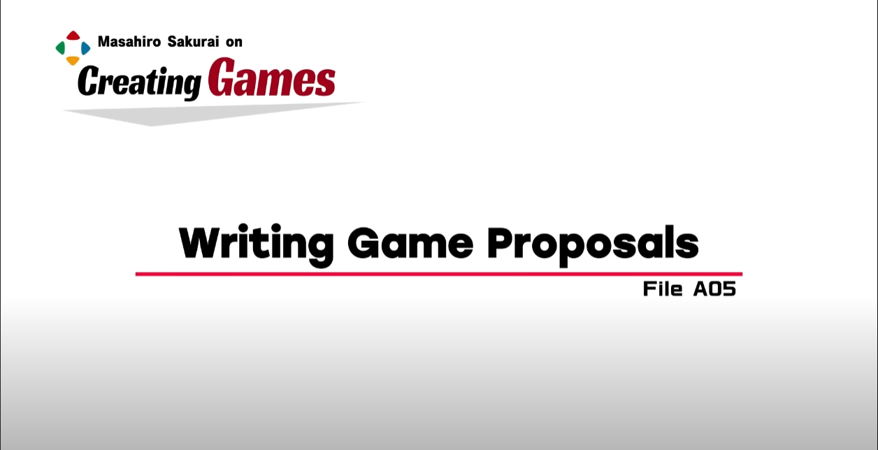 20230528 - Writing Game Proposals