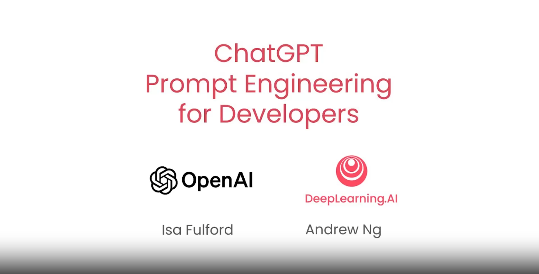 20220709 - ChatGPT Prompt Engineering for Developers