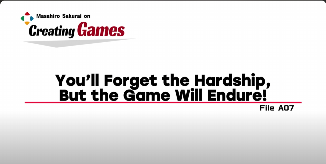 20231224 -  You'll Forget the Hardship, But the Game Will Endure!