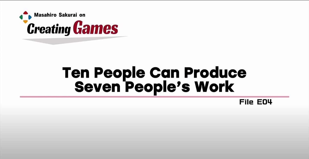 20240602 - Ten People Can Produce Seven People's Work