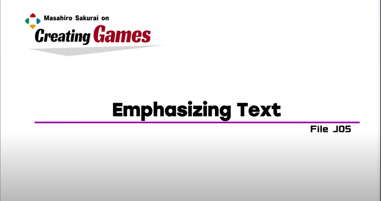 20240721 - Emphasizing Text