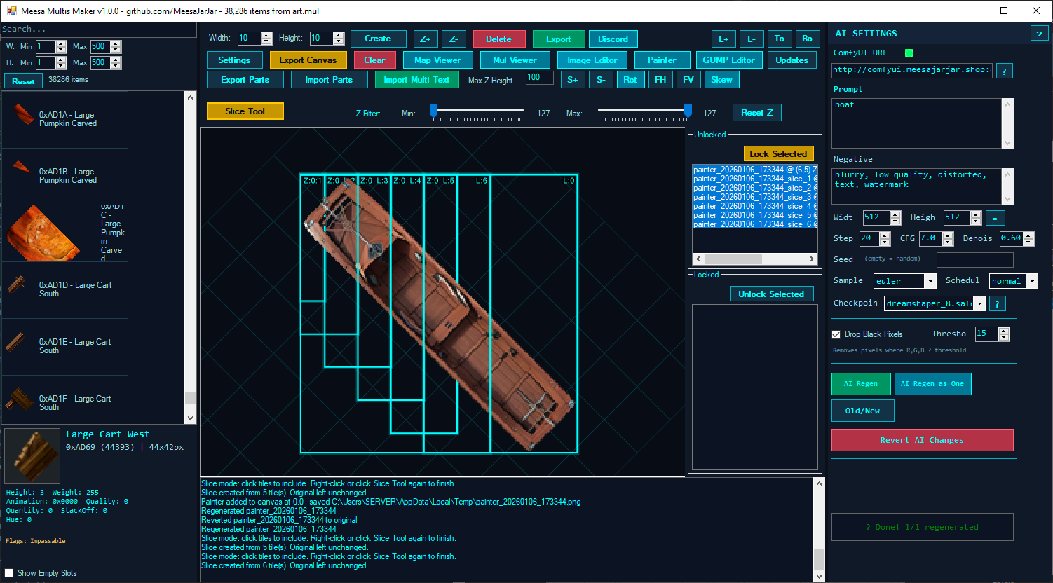 Slice Tool Result