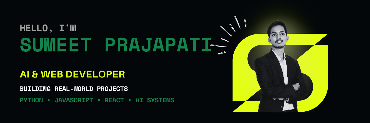 Sumeet Prajapati Banner